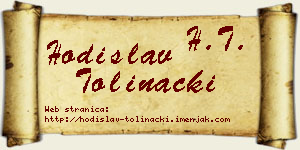Hodislav Tolinački vizit kartica